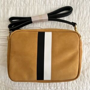 Clare V midi bag, brown with stripes